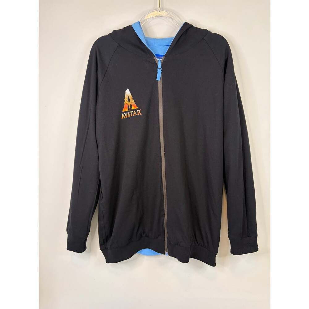 RARE AVATAR Fire & Ash Movie REVERSIBLE Promo Na’vi Hoodie Ears Disney L - Picture 7 of 9